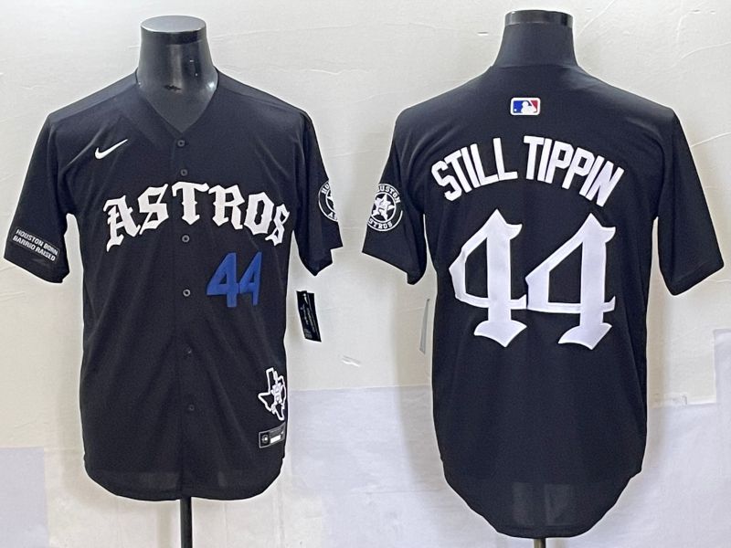 Men 2025 Houston Astros 44 Still Tippin Black Seven generations Joint Name Nike MLB Jersey style 3